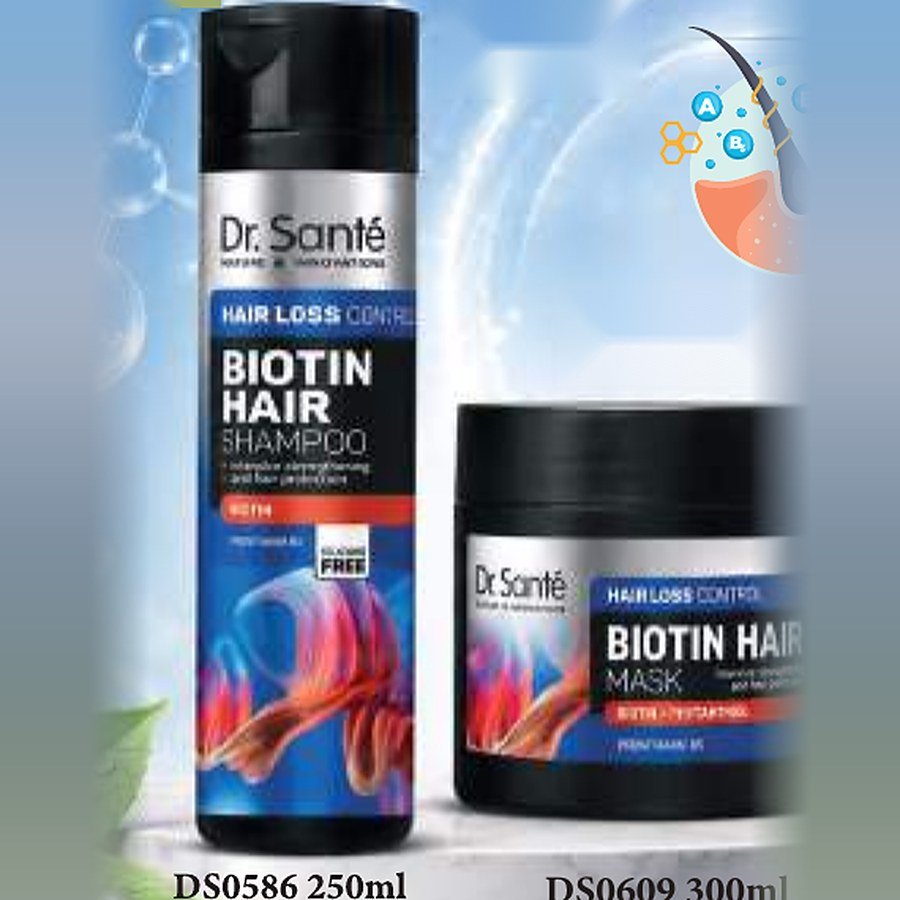 Shampoing et masque anti-chute Dr. Santé Biotin Hair