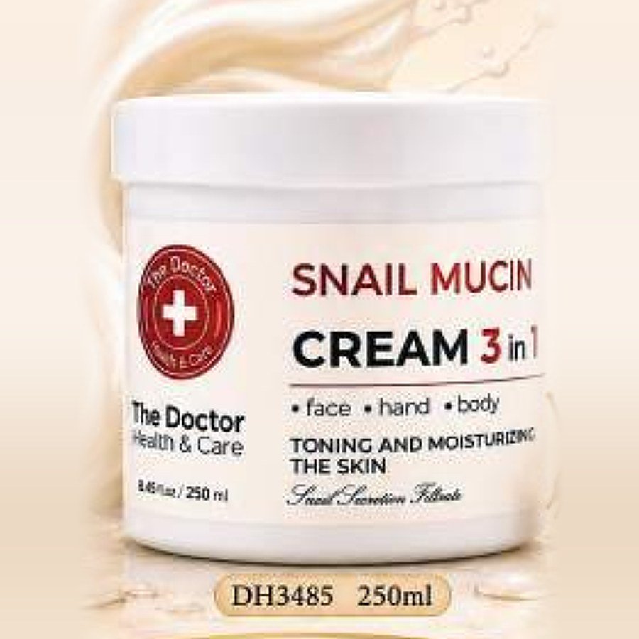 Crème The Doctor Snail Mucin 3 en 1 pour visage, mains et corps